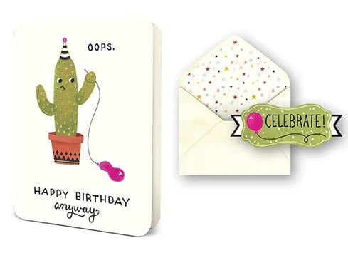 STUDIO OH! CARDS Oops Cactus Deluxe Greeting Card