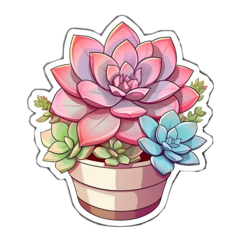 Succulents Pot Sticker