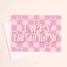 SUNSHINE STUDIOS CARDS Happy Birthday Flower Check Card