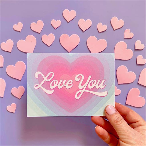 SUNSHINE STUDIOS CARDS Love You Gradient Heart Card