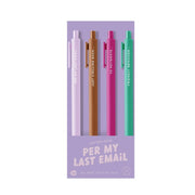 TALKING OUT OF TURN Pens Jotter Sets 4 pack