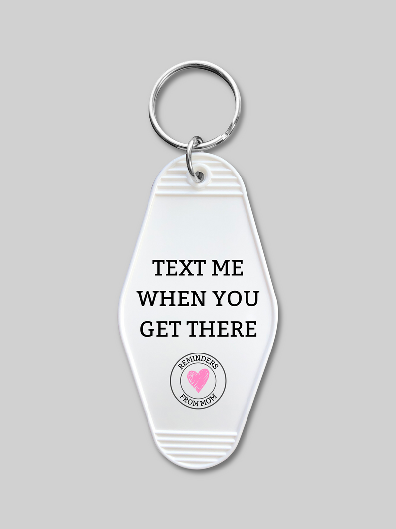 Text Me Motel Keychain