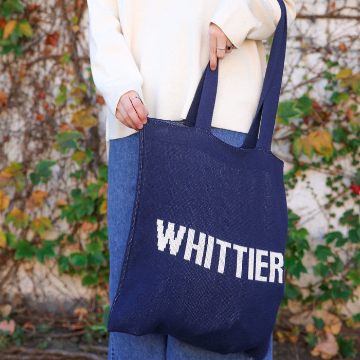 TOWN PRIDE TOTE BAG NAVY Whittier Knit Tote