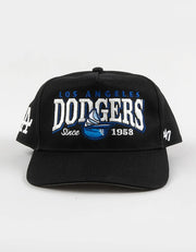 LA Dodgers Black Triple Swirl 47 Hitch - angle