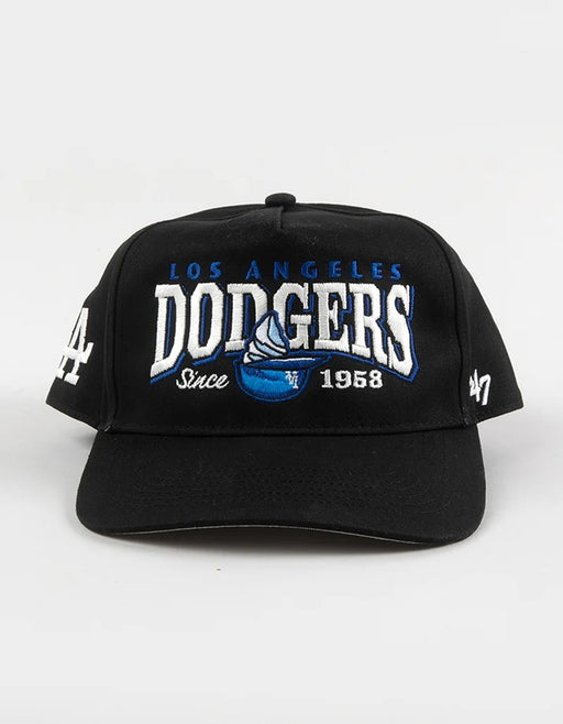 LA Dodgers Black Triple Swirl 47 Hitch - angle