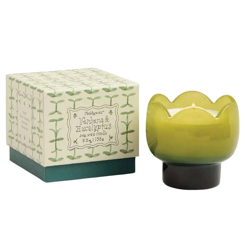 Tulip Glass Candle in Verbena and Lemongrass