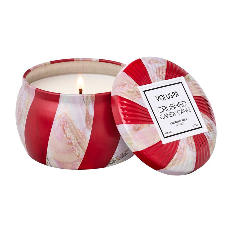 VOLUSPA CANDLE Crushed Candy Cane | Mini Tin Candle
