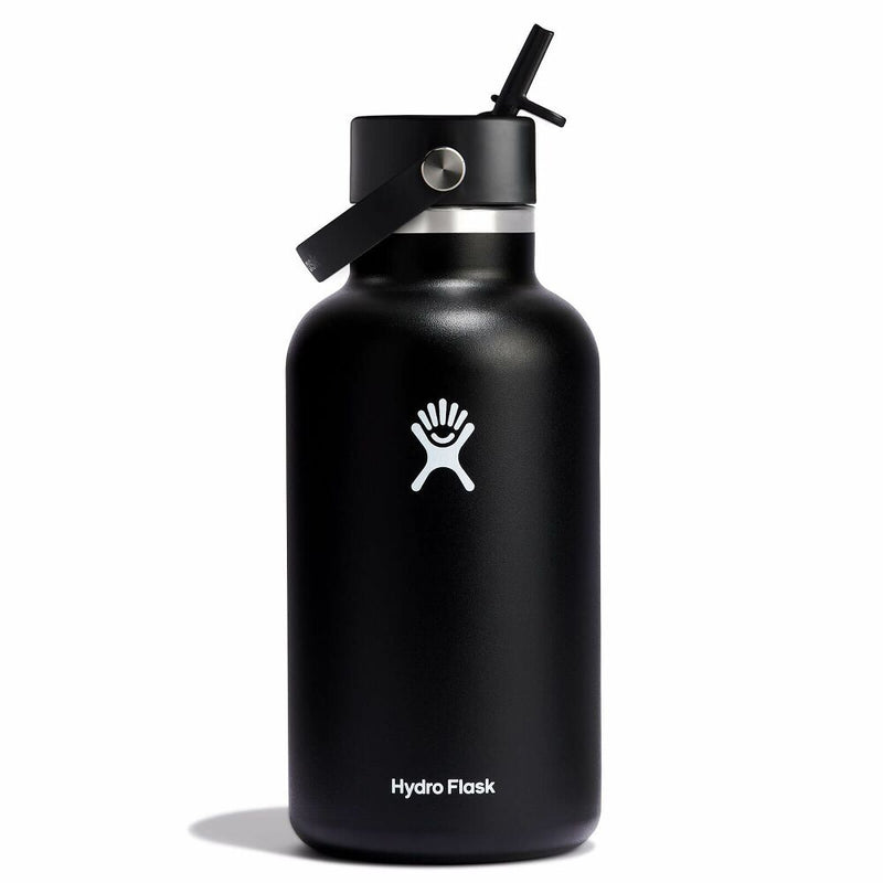 64 oz Wide Mouth with Flex Straw Cap | Black