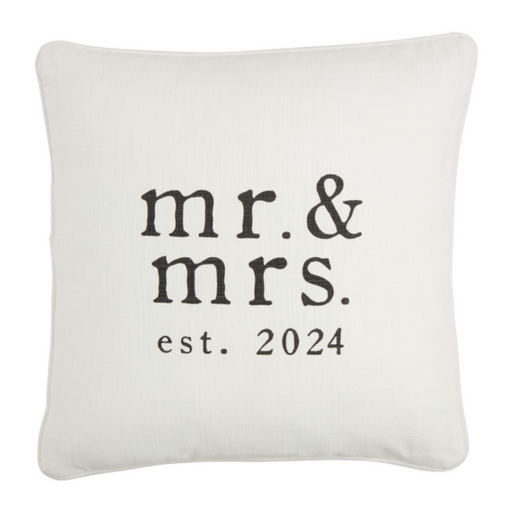 Mr. & Mrs. Est. 2024 Square Pillow - LOCAL FIXTURE
