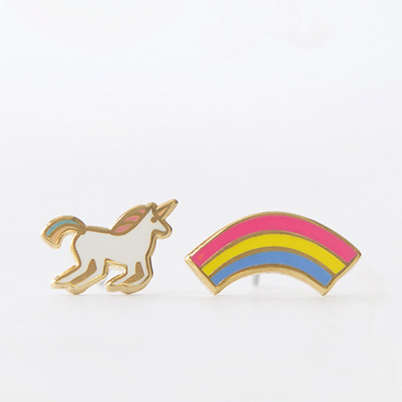 YELLOW OWL WORKSHOP ACCESSORIES Unicorn & Rainbow Earrings