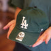 47 BRAND HATS Los Angeles Dodgers | Dark Green '47 Clean Up W/ No Loop Label