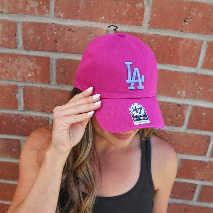 47 BRAND HATS Los Angeles Dodgers |  Orchid Ballpark '47 Clean Up