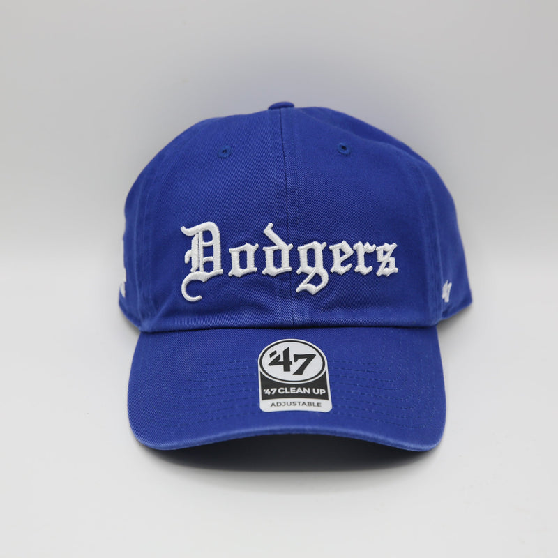 47 BRAND HATS Royal Blue Los Angeles Dodgers Script Side Clean up