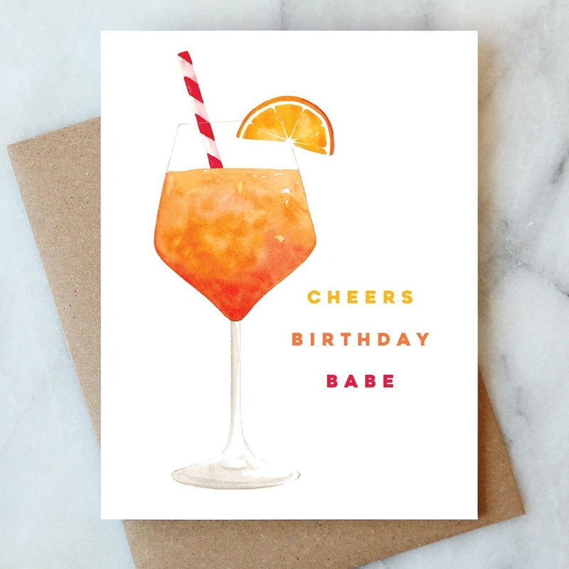 ABIGAIL JAYNE DESIGN CARD Aperol Spritz Birthday Card