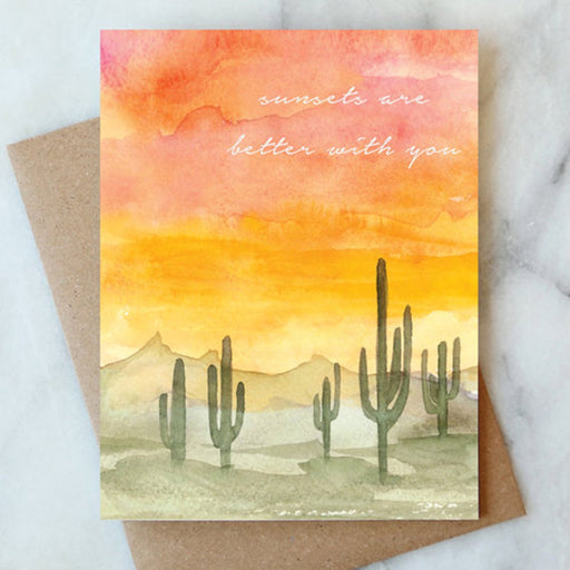 ABIGAIL JAYNE DESIGN CARDS Sunsets are Better With You Card