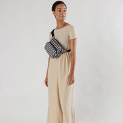 BAGGU HANDBAG Black & White Pixel Gingham Fanny Pack