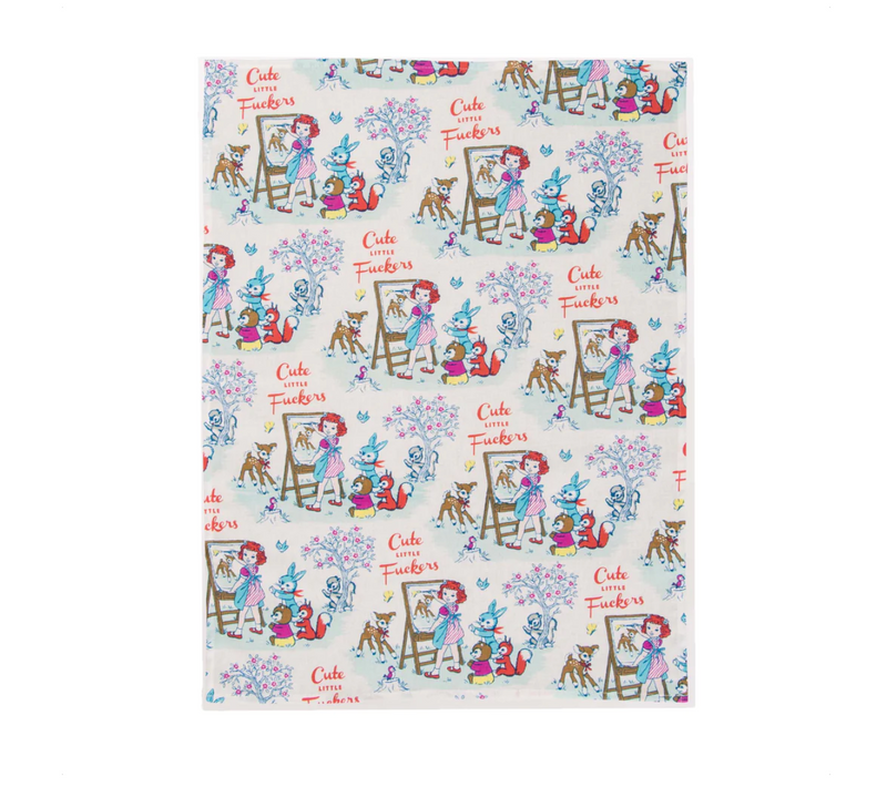 BLUE Q KITCHEN Cute Little F*ckers Dish Towel