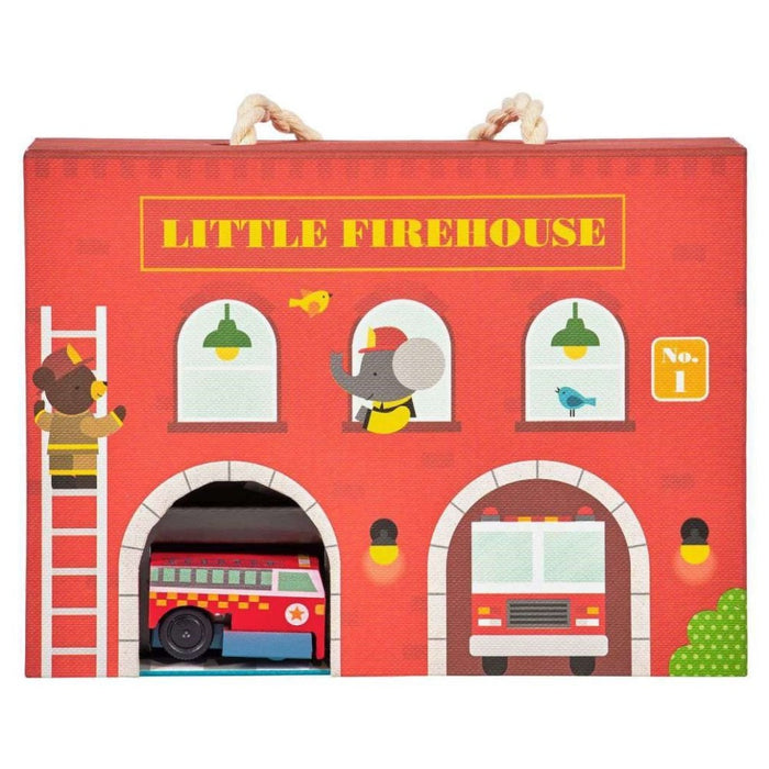 CHRONICLE BOOKS BOOK Wind Up + Go Playset Firehouse