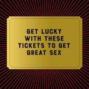 CHRONICLE BOOKS GAME Lucky Tickets for Getting Lucky: 12 Sexy Gift Coupons