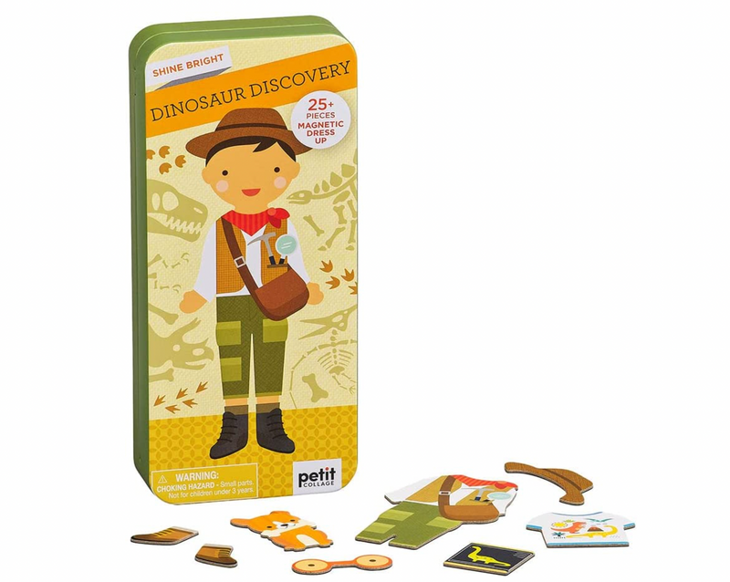 CHRONICLE BOOKS GAMES Shine Bright Dino Discovery Magnetic Dress Up