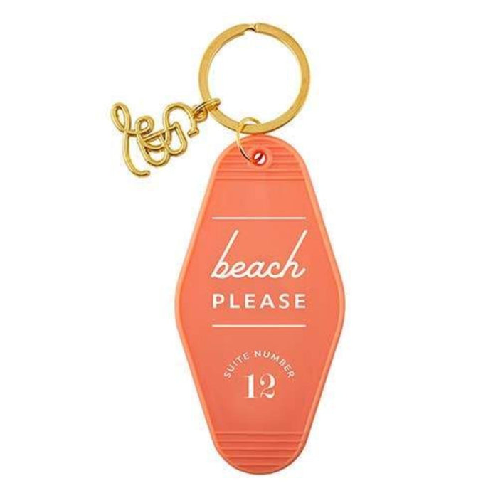 CREATIVE BRANDS Keychain BEACH PLEASE Motel Key Tags