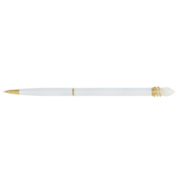 CREATIVE BRANDS PEN WHITE Amethyst Quartz Crystal Pens