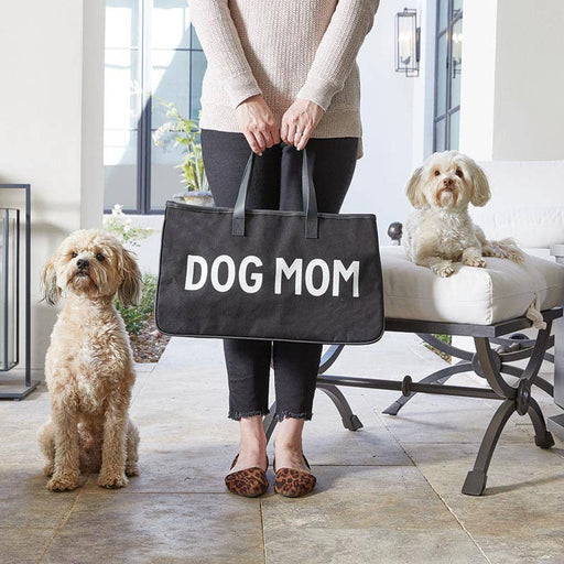 CREATIVE BRANDS TOTE Black Canvas Tote | Dog Mom