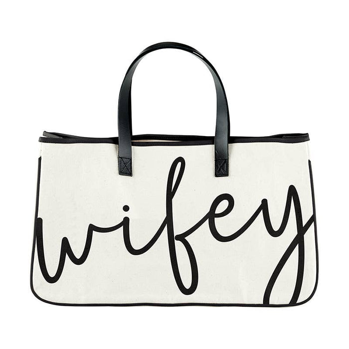 CREATIVE BRANDS TOTE WIFEY Canvas Travel Totes