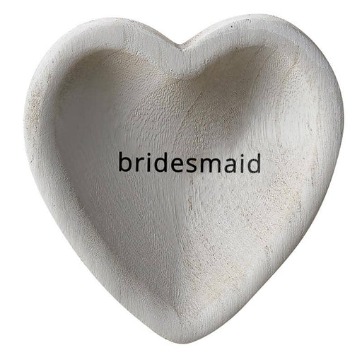 CREATIVE BRANDS TRINKET TRAY Grey Paulownia Heart Trinket Tray | Bridesmaid