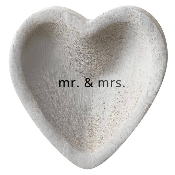 CREATIVE BRANDS TRINKET TRAY Grey Paulownia Heart Trinket Tray | Mr. & Mrs.