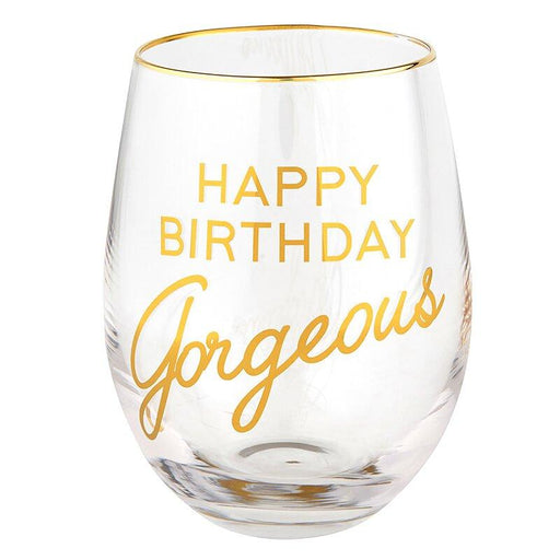 CREATIVE BRANDS WINE GLASS Happy Birthday Gorgeous | Wine Glass