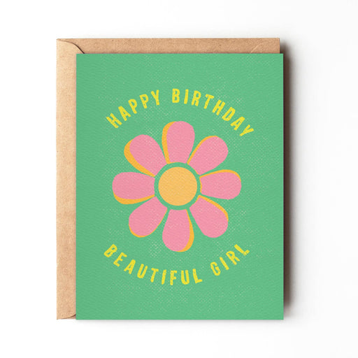 DAYDREAM PRINTS CARDS Happy Birthday Beautiful Girl - Hippie Birthday Card