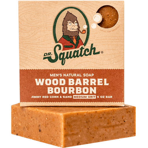DR. SQUATCH MEN'S GROOMING Wood Barrel Bourbon Bar Soap