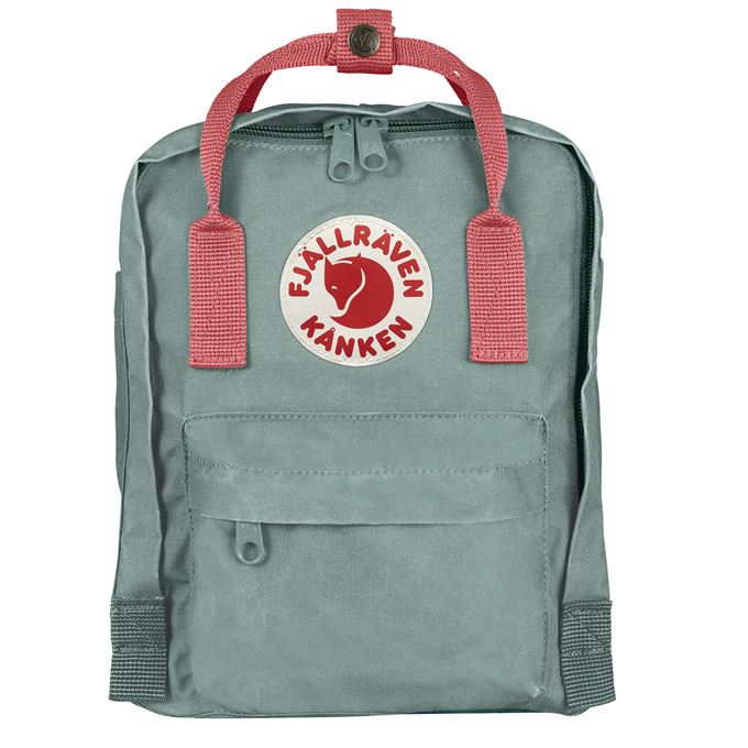 FJALLRAVEN BACKPACKS FOREST GREEN-PEACH PINK Kanken Backpack | Mini
