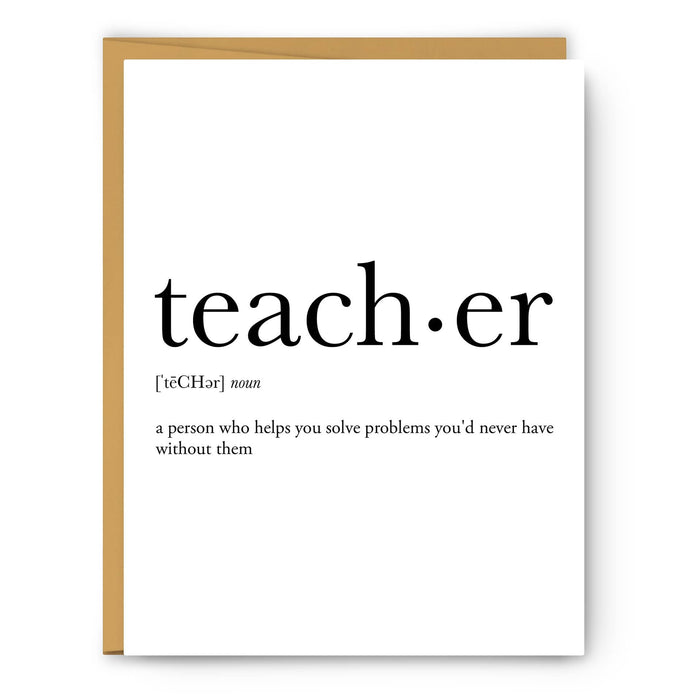 FOOTNOTES CARD Teacher Definition | Everyday Card