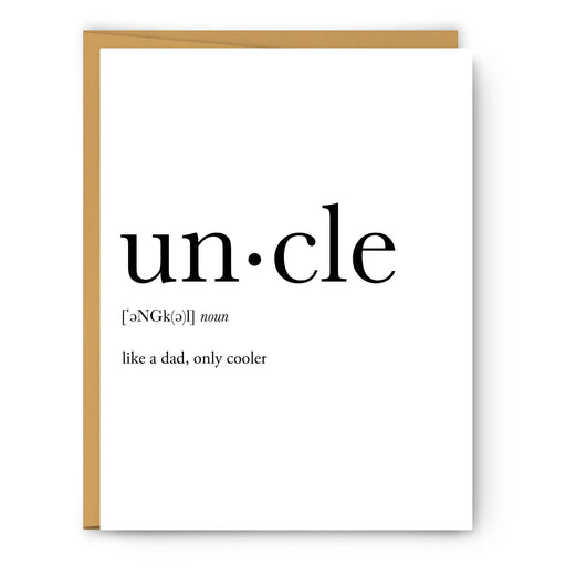 FOOTNOTES CARD Uncle Definition | Everyday Card