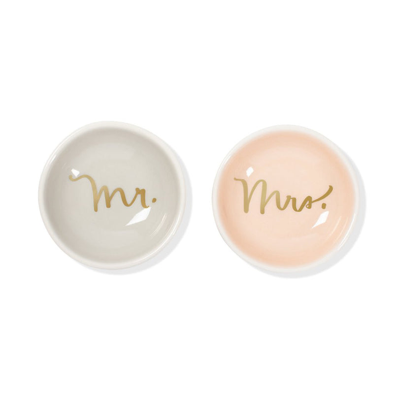FRINGE STUDIO TRINKET TRAY Mr. & Mrs. Round Tray Set