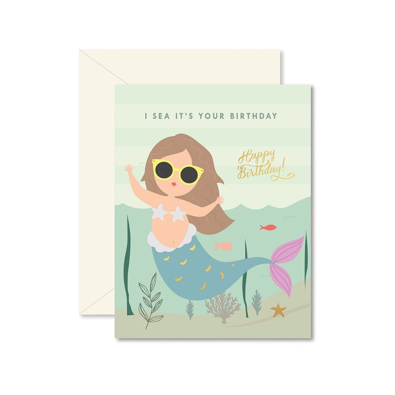 GINGER P. DESIGNS CARDS Mermaid Birthday Card