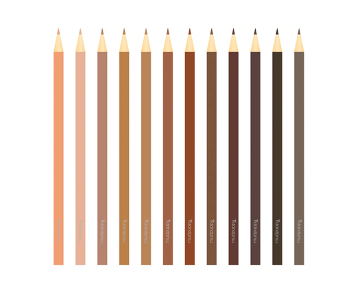 HACHETTE PENCIL We Are Colorful Skin Tone Colored Pencils
