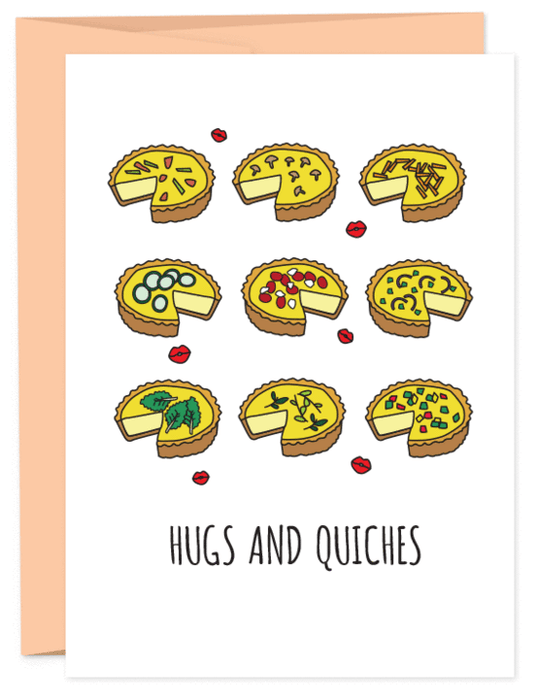 HUMDRUM PAPER CARD Hugs and Quiches Greeting Card