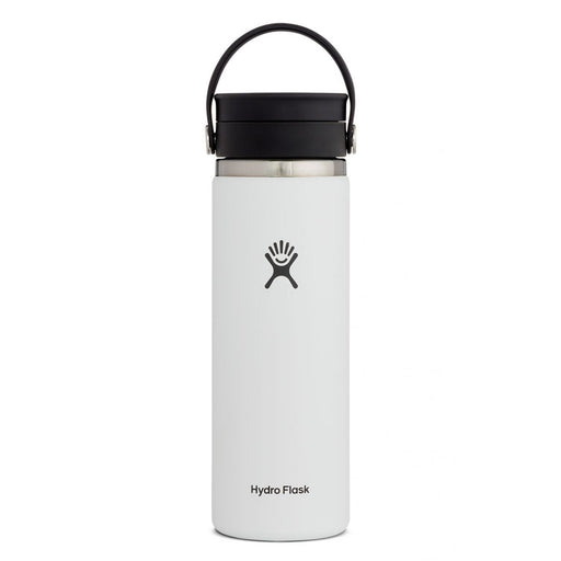 HYDRO FLASK BEVERAGE BOTTLE white Hydro Flask 20 oz with Flex Sip Lid