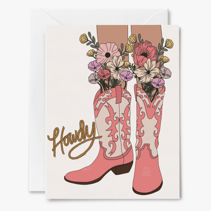 ILLUSTRATING AMY CARDS Howdy Cowboy Boots