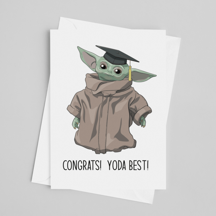 JOYSMITH CARD Congrats! Yoda Best! - Graduation Greeting Card