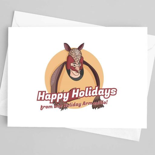 JOYSMITH CARD Holiday Armadillo Greeting Card - Happy Holidays