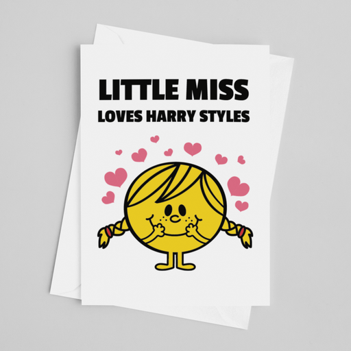 JOYSMITH CARD Little Miss Loves Harry Styles - Greeting Card