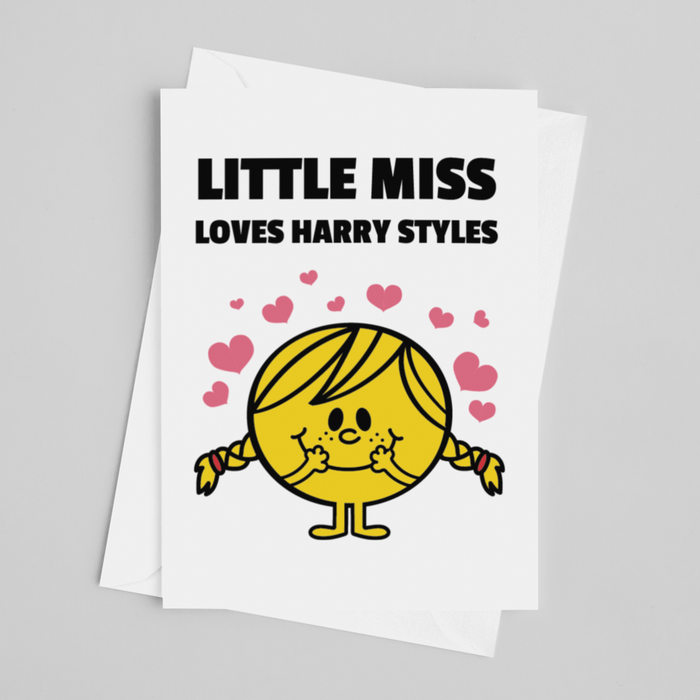 JOYSMITH CARD Little Miss Loves Harry Styles - Greeting Card
