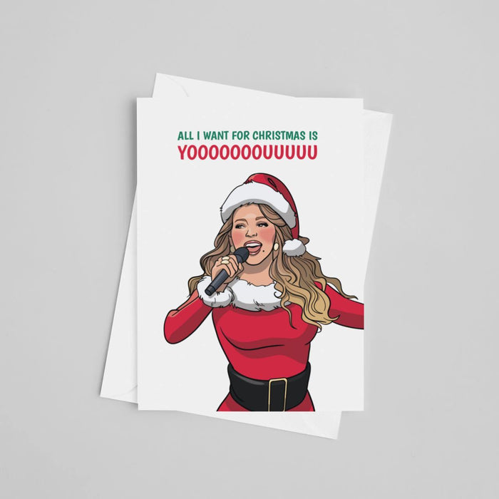 JOYSMITH CARD Mariah Carey Greeting Card - All I Want For Christmas Is You