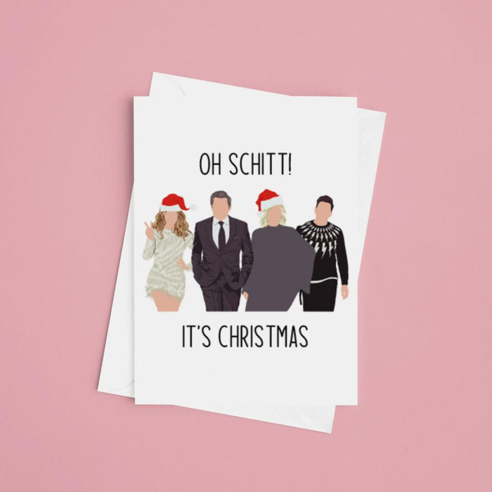 JOYSMITH CARD Oh Schitt! It's Christmas Group Family Greeting Card