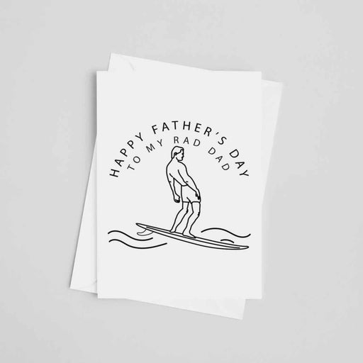 JOYSMITH CARD Rad Dad Surfer Greeting Card