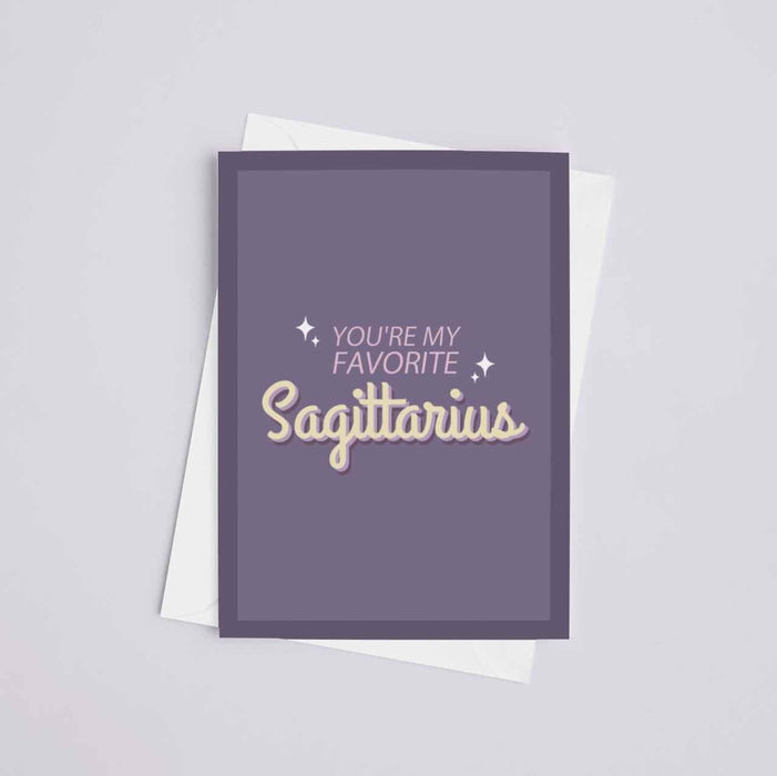 JOYSMITH CARD SAGITTARIUS You're my favorite... Greeting Card (Medium size)